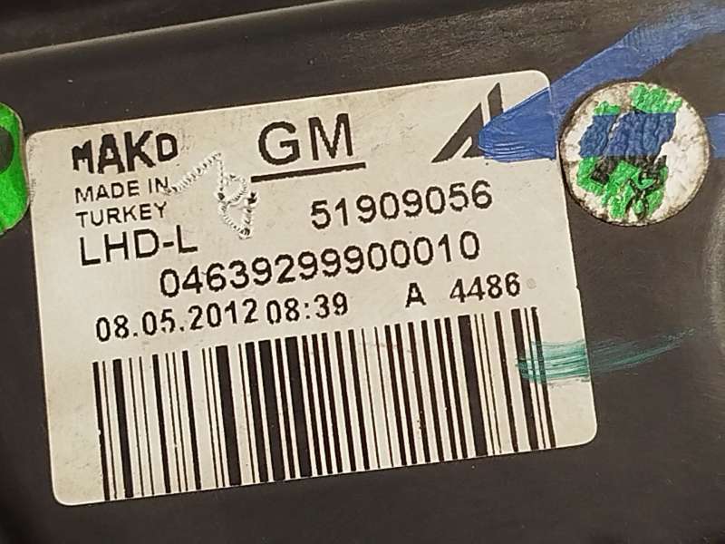 Recambio de faro izquierdo para opel combo furgón/monospace (x12) 1.3 cdti (b05) referencia OEM IAM 51909056 4