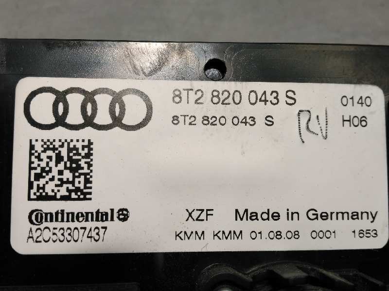 Recambio de mando climatizador para audi a5 coupe (8t) 3.0 tdi quattro referencia OEM IAM 8T2820043S  