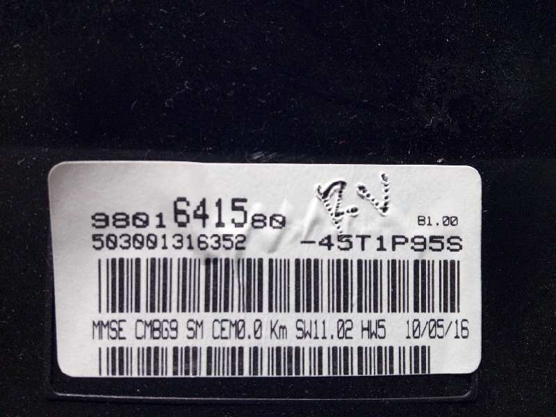 Recambio de cuadro instrumentos para peugeot partner kombi outdoor referencia OEM IAM 9801641580  