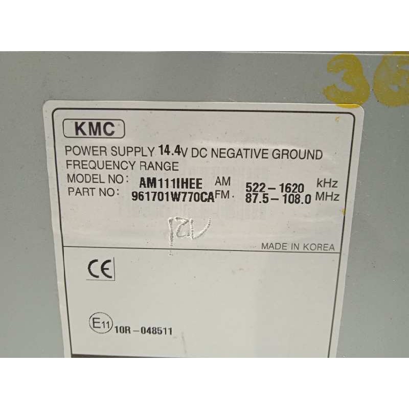 Recambio de sistema audio / radio cd para kia rio basic referencia OEM IAM 961701W770CA  