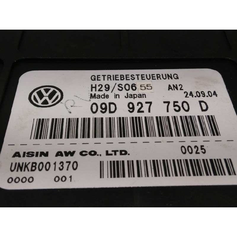 Recambio de centralita cambio automatico para volkswagen touareg (7la) 3.0 v6 tdi dpf referencia OEM IAM 09D927750D  