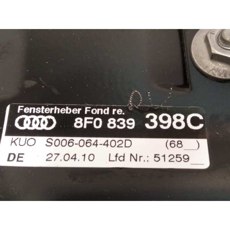 Recambio de elevalunas trasero derecho para audi a5 cabriolet (8f7) 2.0 tdi referencia OEM IAM 8F0839398C  0130822040