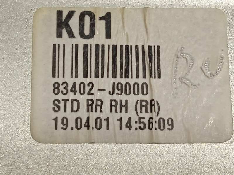 Recambio de elevalunas trasero derecho para hyundai kona 1.0 tgdi cat referencia OEM IAM 82450J9000  83402J9000