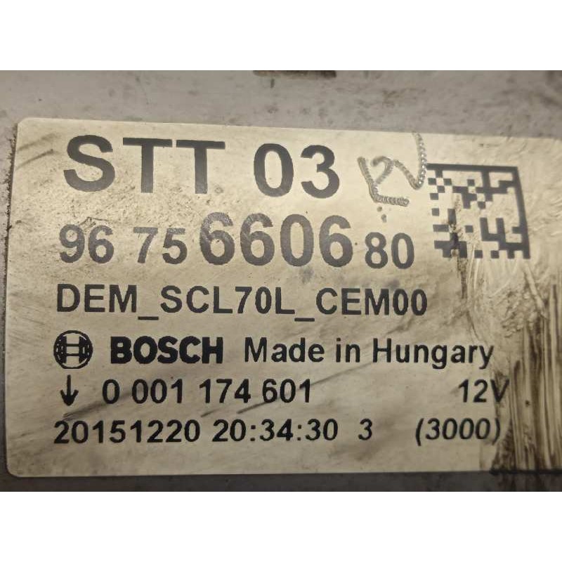 Recambio de motor arranque para peugeot partner kombi outdoor referencia OEM IAM 9675660680  0001174601