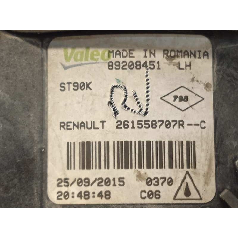 Recambio de faro antiniebla izquierdo para renault captur 1.5 dci diesel fap energy referencia OEM IAM 261558707R  