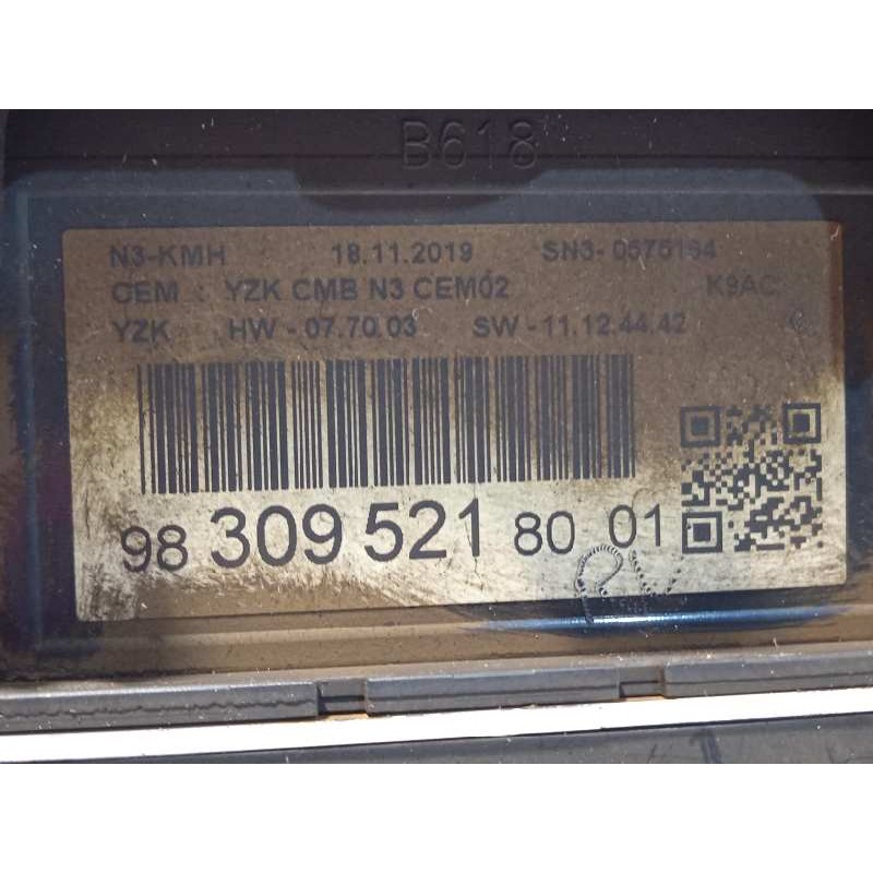 Recambio de cuadro instrumentos para citroën berlingo shine m referencia OEM IAM 9830952180  