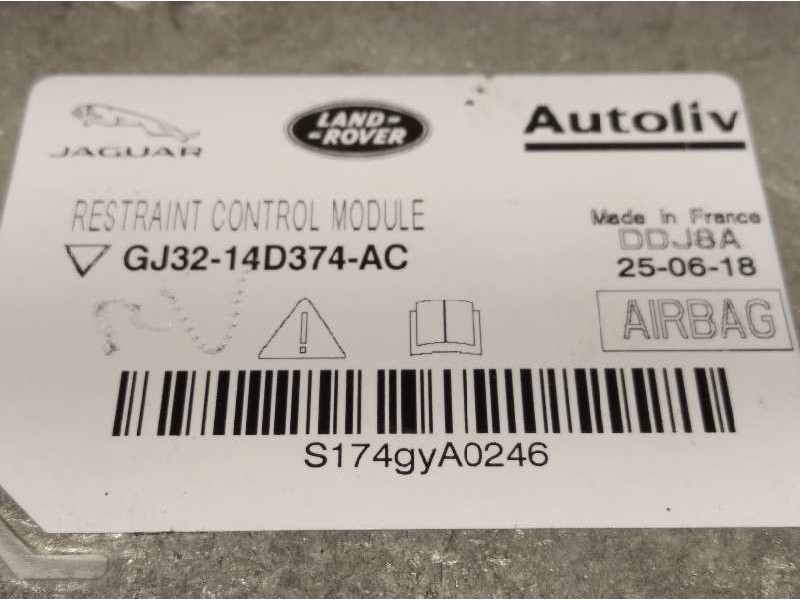 Recambio de centralita airbag para land rover range rover evoque evoque hse referencia OEM IAM GJ3214D374AC  