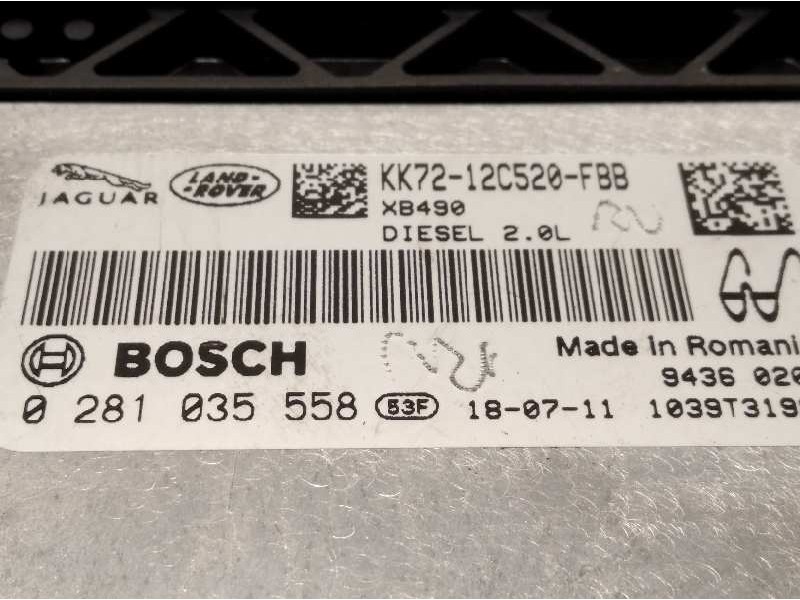 Recambio de centralita motor uce para land rover range rover evoque evoque hse referencia OEM IAM KK7212C520FBB  0281035558