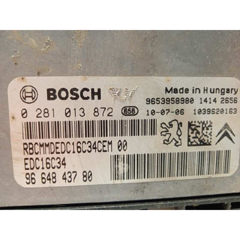 Recambio de centralita motor uce para citroën berlingo cuadro x referencia OEM IAM 9664843780 9653958980 0281013872