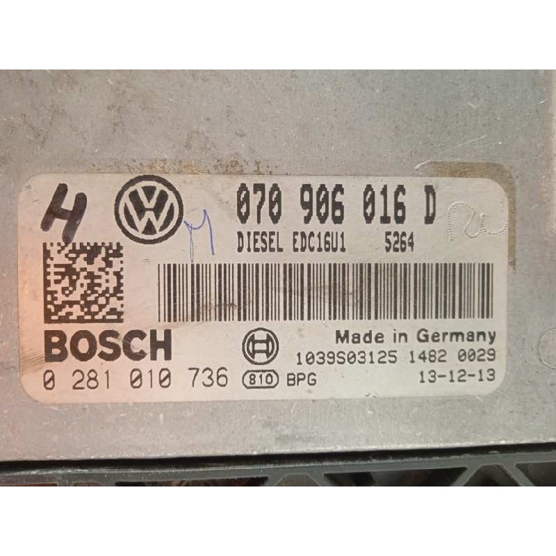 Recambio de centralita motor uce para volkswagen touareg (7la) tdi v10 referencia OEM IAM 070906016D  0281010736