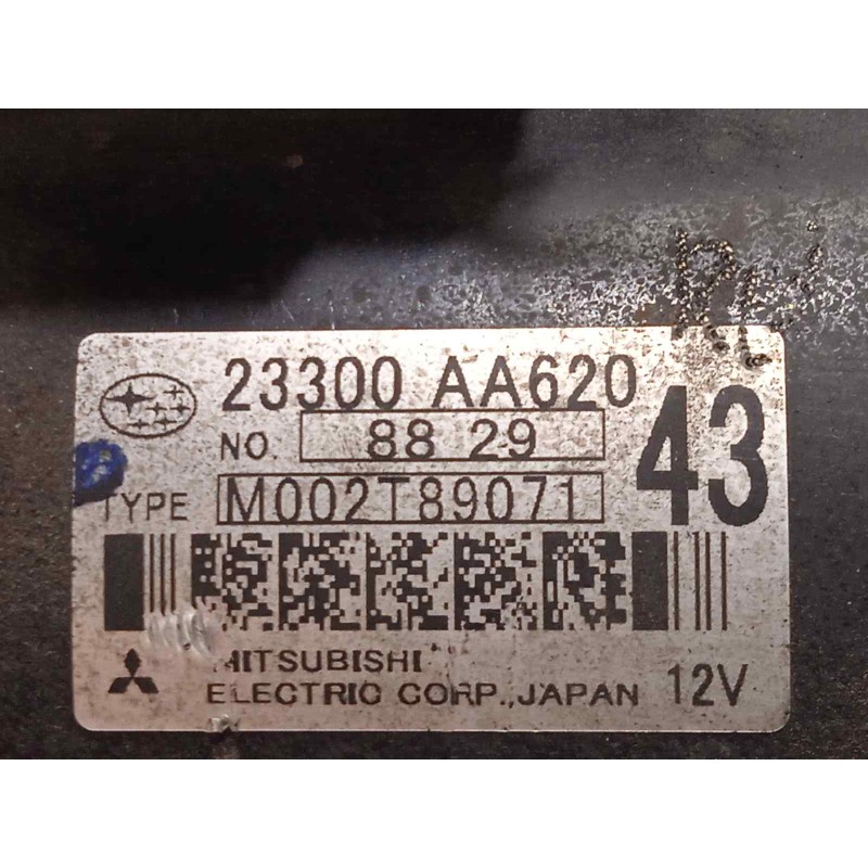 Recambio de motor arranque para subaru forester s12 2.0 diesel cat referencia OEM IAM 23300AA620  M002T89071