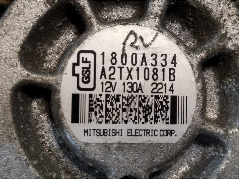 Recambio de alternador para mitsubishi asx (ga0w) 1.8 di-d cat referencia OEM IAM 1800A334  A2TX1081B