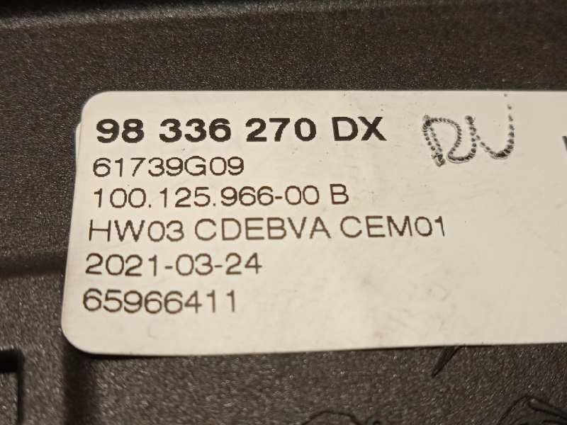 Recambio de palanca cambio para peugeot 3008 allure referencia OEM IAM 98336270DX  1663576080