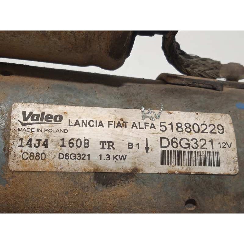 Recambio de motor arranque para peugeot bipper 1.3 16v hdi fap referencia OEM IAM 51880229  D6G321