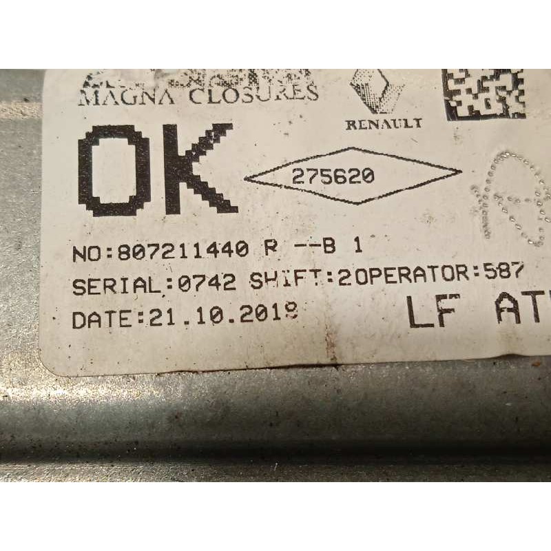 Recambio de elevalunas delantero izquierdo para dacia sandero 0.9 tce cat referencia OEM IAM 807211440R  