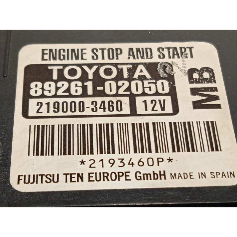 Recambio de modulo electronico para toyota auris touring sports (e18) 1.6 d-4d cat referencia OEM IAM 8926102050  2190003460