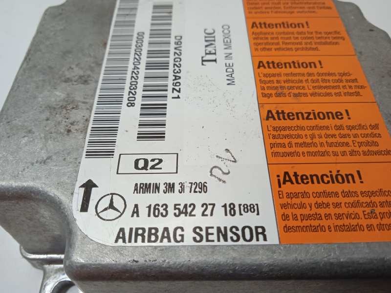 Recambio de centralita airbag para mercedes-benz clase m (w163) 400 cdi (163.128) referencia OEM IAM A1635422718  