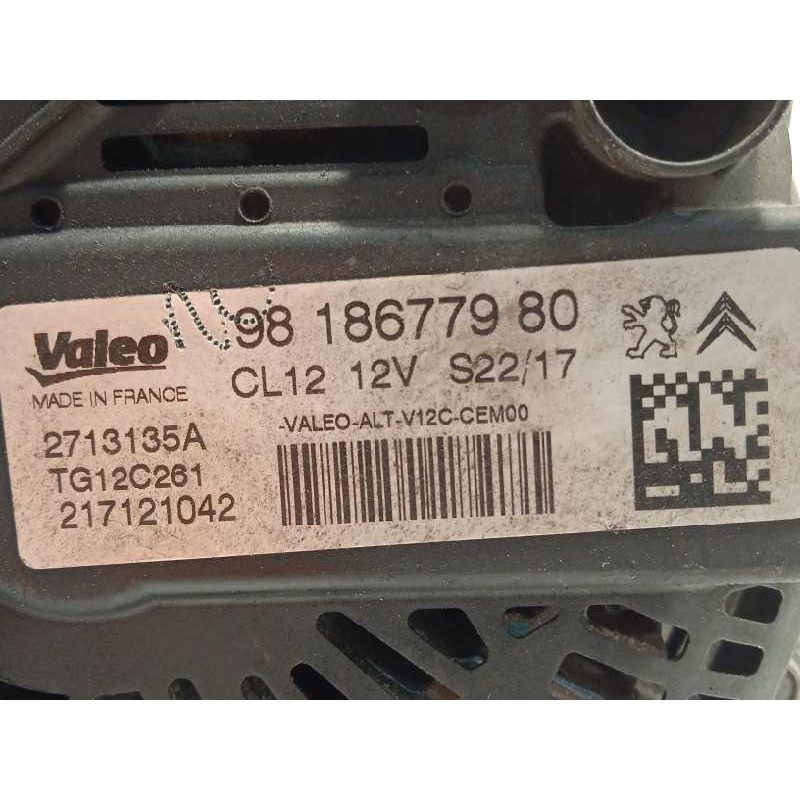 Recambio de alternador para peugeot 208 style referencia OEM IAM 9818677980  TG12C261