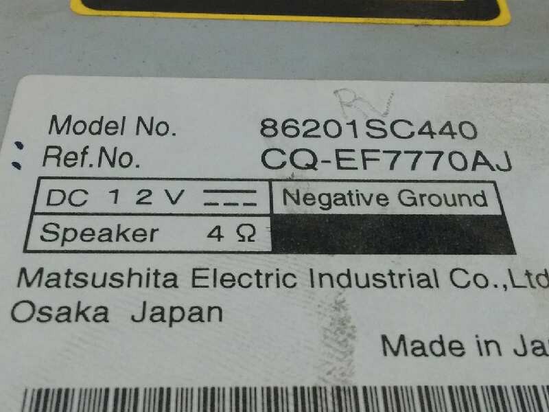 Recambio de sistema audio / radio cd para subaru forester s12 xs limited referencia OEM IAM 86201SC440  
