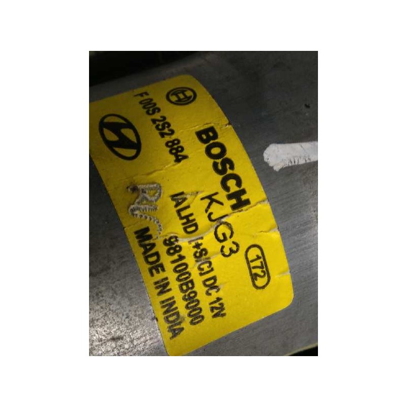 Recambio de motor limpia delantero para hyundai i10 basis referencia OEM IAM 98100B9000  