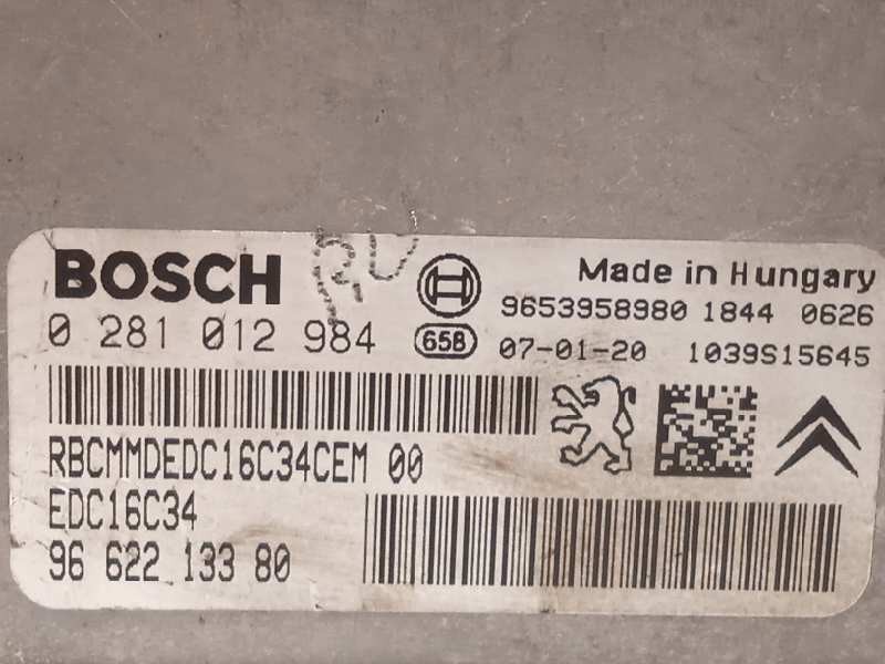 Recambio de centralita motor uce para peugeot 407 st confort referencia OEM IAM 9662213380 9653958980 0281012984