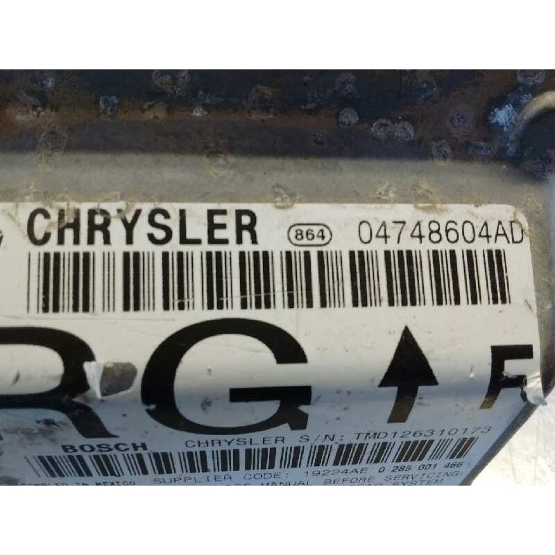 Recambio de centralita airbag para chrysler voyager (rg) 2.5 crd se referencia OEM IAM 04748604AD  