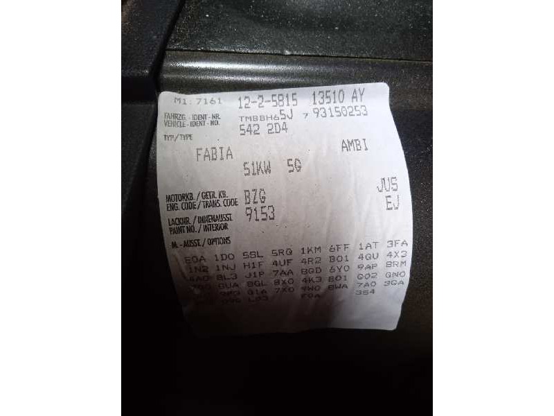 skoda fabia (5j2 ) del año 2009