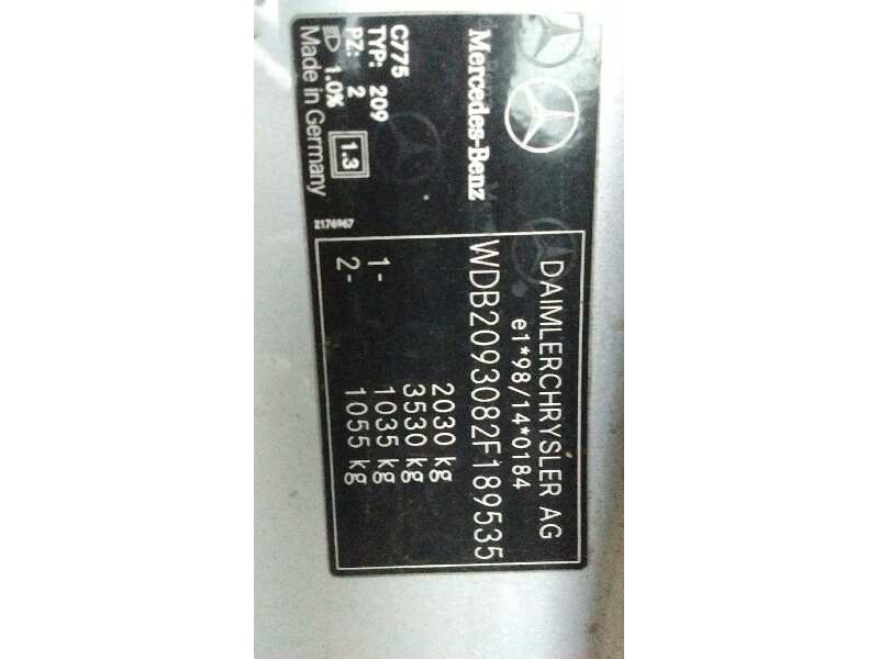 mercedes-benz clase clk (w209) coupe del año 2006