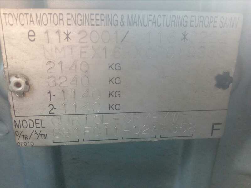 toyota corolla verso (r1) del año 2004