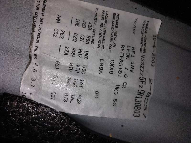 seat leon (5f1) del año 2016