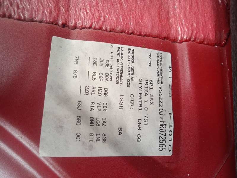 seat ibiza (6p1) del año 2017