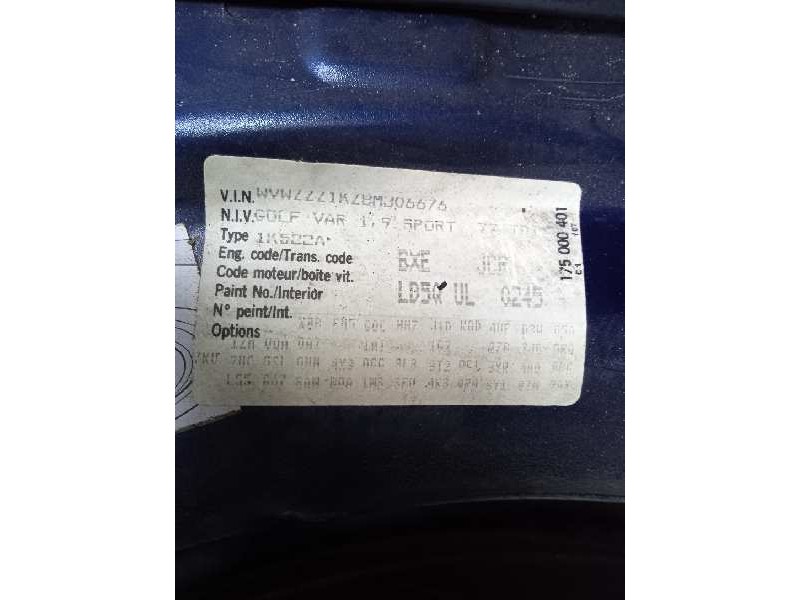 volkswagen golf v variant (1k5) del año 2007