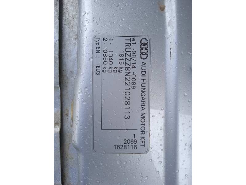 audi tt (8n3/8n9) del año 2002