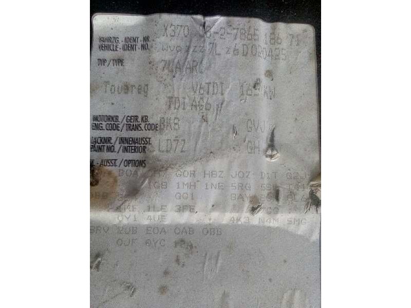 volkswagen touareg (7l6) del año 2005