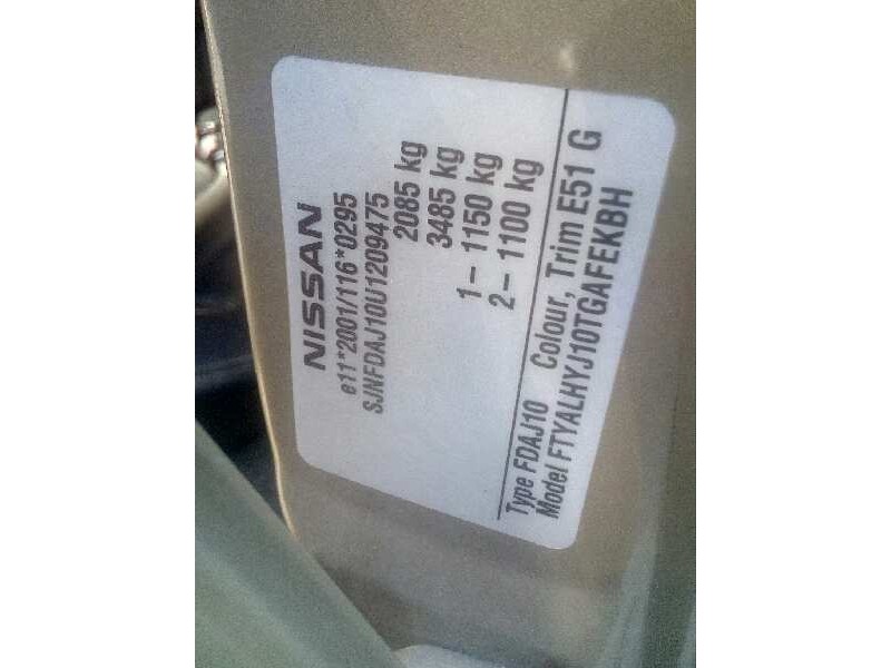 nissan qashqai (j10) del año 2008