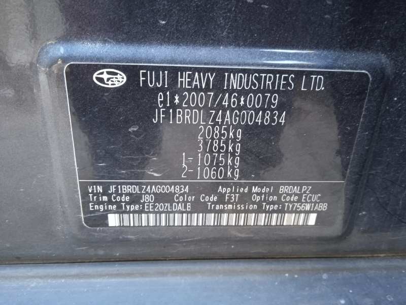 subaru legacy familiar/outback b13 (bp) del año 2009