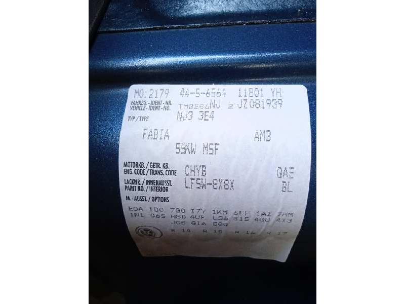 skoda fabia del año 2018