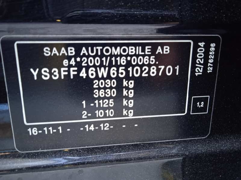saab 9-3 berlina del año 2005