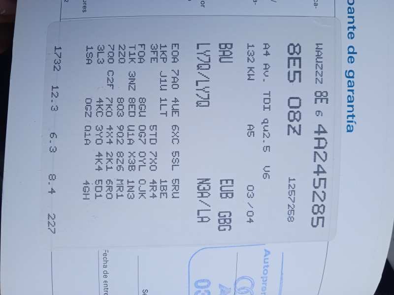 audi a4 avant (8e) del año 2004