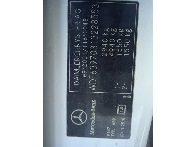 mercedes-benz vito combi 06.2003  del año 2006