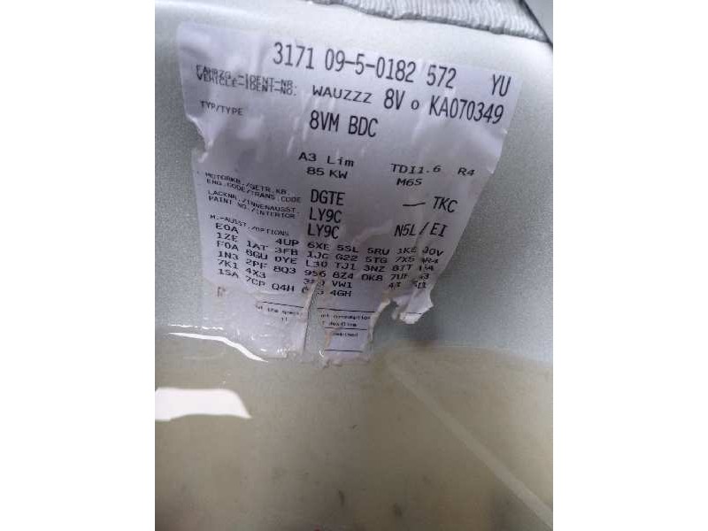 audi a3 sedán (8vm) del año 2019