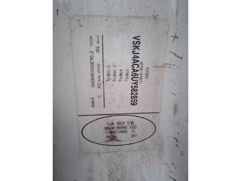 nissan primastar (x83) del año 2006