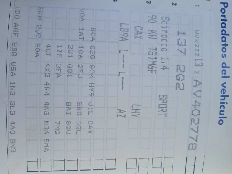 volkswagen scirocco (137) del año 2009