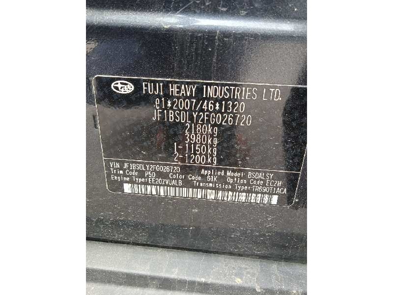 subaru legacy kombi/outback b14 del año 2016