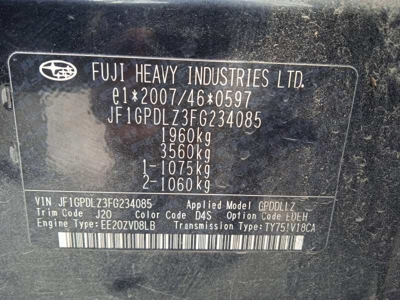 subaru xv del año 2015