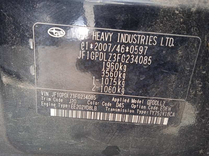 subaru xv del año 2015