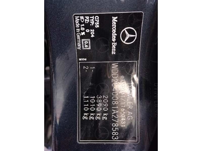 mercedes-benz clase c (w204) berlina del año 2009