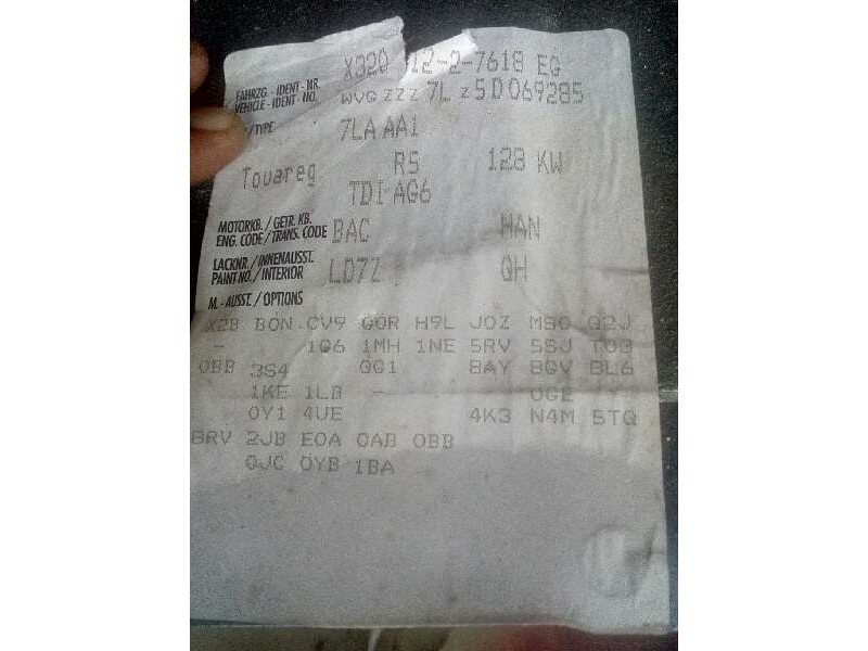 volkswagen touareg (7la) del año 2005