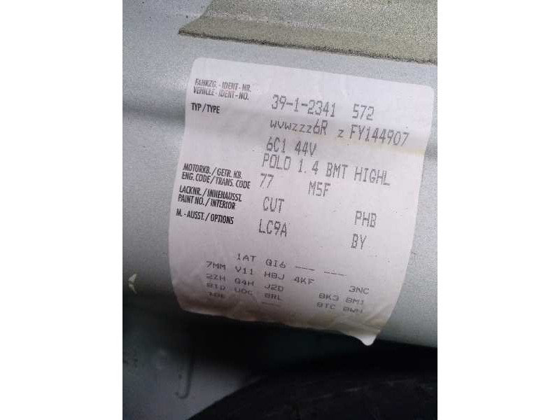 volkswagen polo (6c1) del año 2014