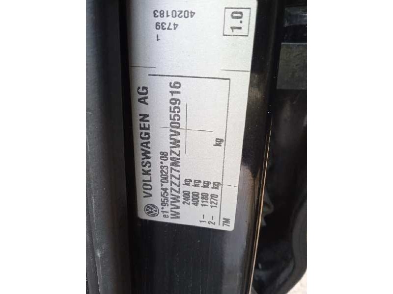 volkswagen sharan (7m8) del año 1998